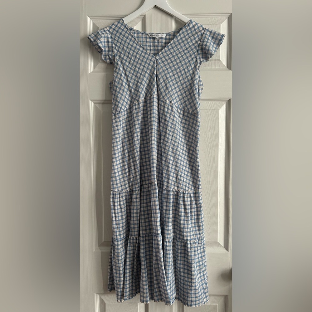 Hatch By The Nines Maternity Blue Midi Dress